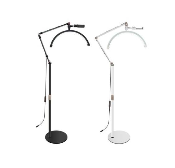 Stand Lamp Half Moon Black