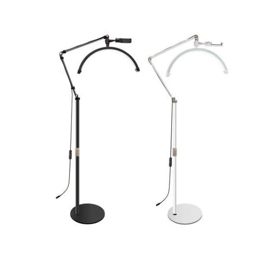 Stand Lamp Half Moon Black