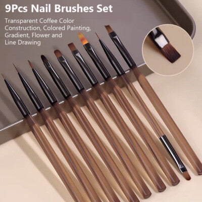 SH Nail Brush Set or Japanese Brush Set (9 pcs)