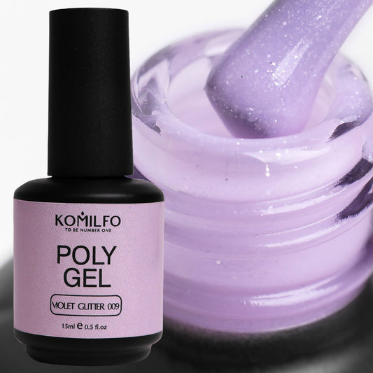 Komilfo Polygel Violet Glitter 009 (15ML)